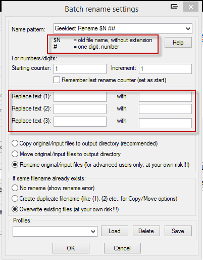 irfanview batch rename file extension