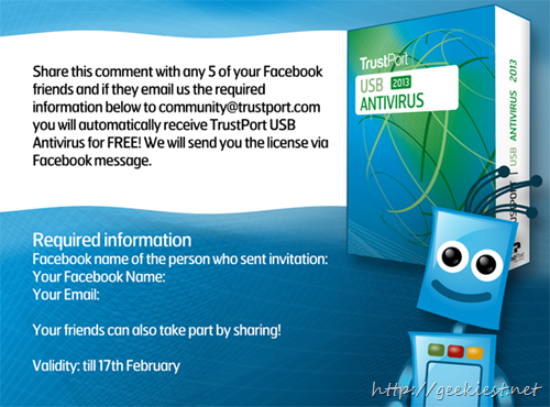 Free TrustPort Antivirus 2013 One year License