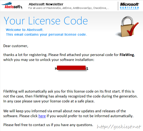 AbelsSoft FileWing PRO Key AbelsSoft FileWing PRO Key
