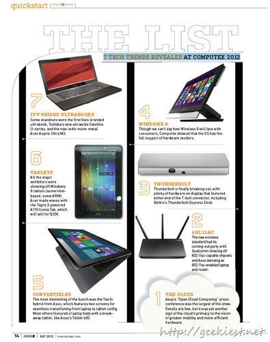 7 TECH TRENDS REVEALED at Computex 2012