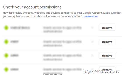 Account permissions