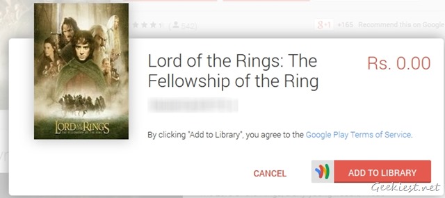 Add Lord Of The Rings to your Google Play Movies Library