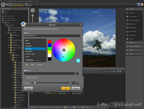 Adding watermark
