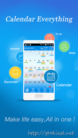 Android Application giveaway - Calendar  Note Everything