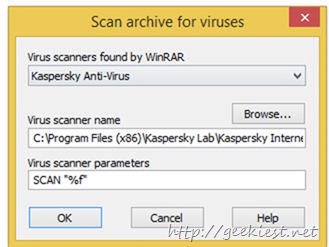 Anti virus scanning