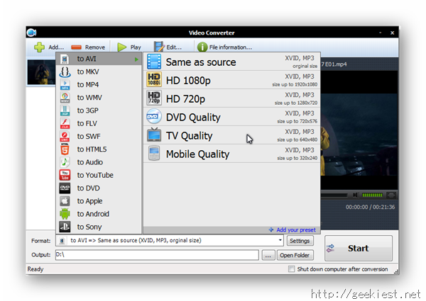 Apowersoft Screen Recorder - Video Converter Formats