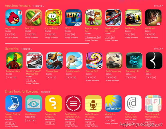 Apps and games for 99 cents