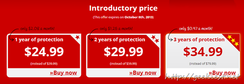 Ashampoo Antivirus 2014 will cost