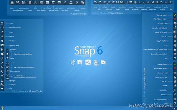 Ashampoo snap 6 overview functions