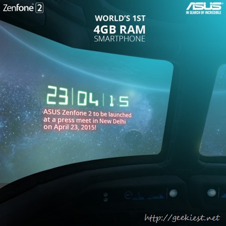 Asus Zenfone 2 launch India April 23