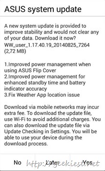 Asus Zenfone receive another update