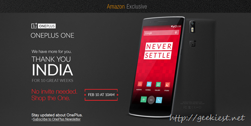 Buy OnePlus One without invitation–February 10, 2015