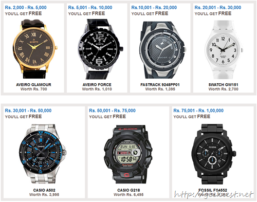 Buy from ebay before 15th July 2013 and get a free watch[9]