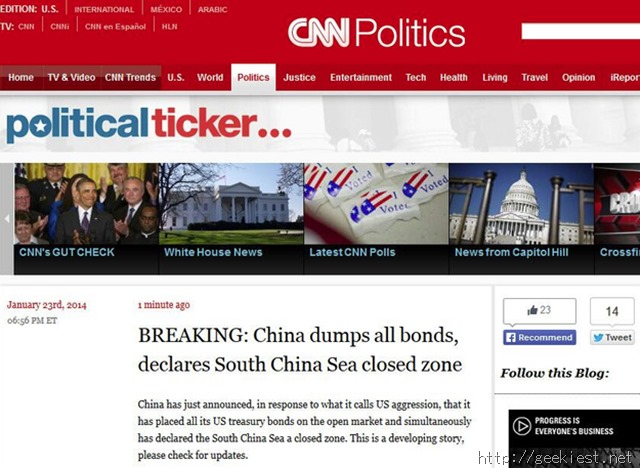 CNN Political Ticker Blog hacked and defaced by SEA