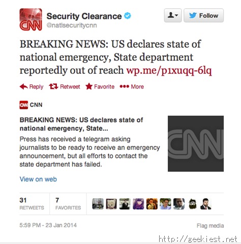 CNN Security Clearance Twitter hacked and defaced by SEA