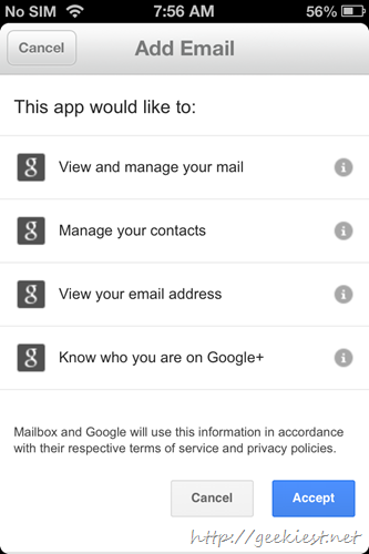 Configure a Gmail account permissions