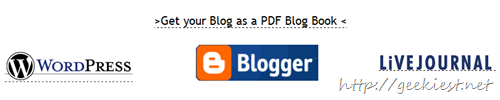 Convert your Blogger, WordPress, LiveJournal blogs to PDF
