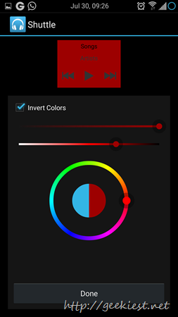 Customize Widget color