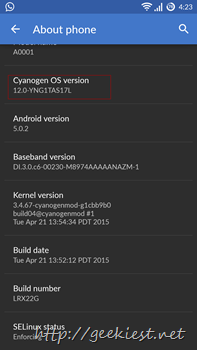 Cyanogen Mod 12 for OnePlus One - 5