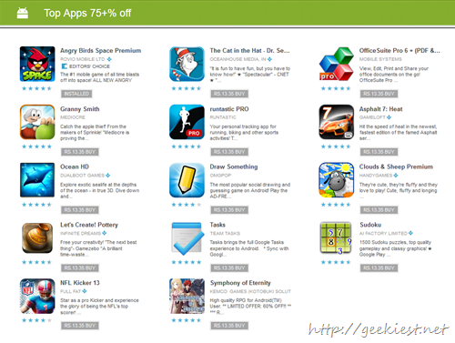 Download Android apps for 25 cents