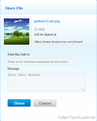DropinOne you can share the files with your friends easily
