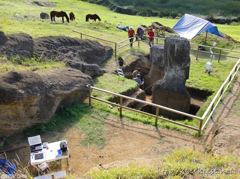 Easter Island statues excavation photos 2