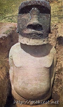 Easter Island statues excavation photos 6