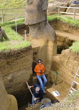Easter Island statues excavation photos 8