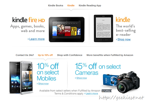 Electronic items available on Amazon India