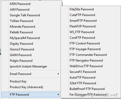 FTP client password recovery