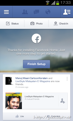 Facebook home for all devices and all countries    2
