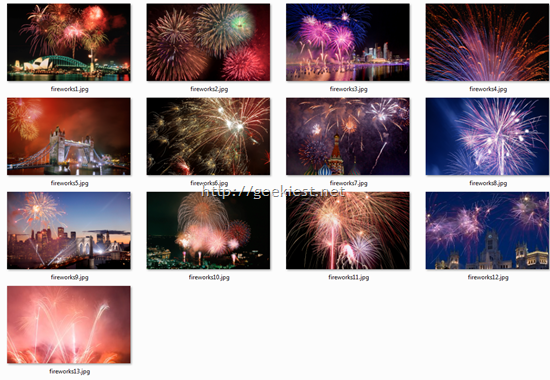 Fireworks wallpapers from Microsoft