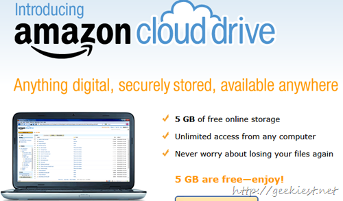 Free 5GB Online storage Space from Amazon - Amazon Cloud Drive