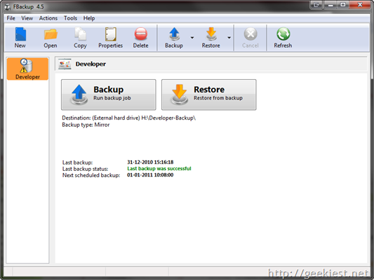 Free backup Software FBackup