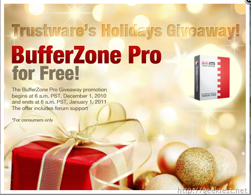 Free BufferZone Pro full version license Giveaway