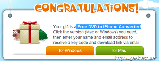 Free DVD to iPhone Converter!