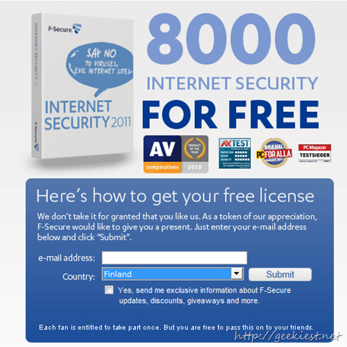 Free F-Secure Internet Security[4]