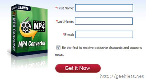 Free Leawo Mp4 Converter Full version license worth 19.95$