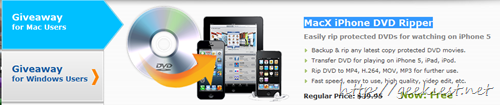 Free MacX iPhone DVD Ripper