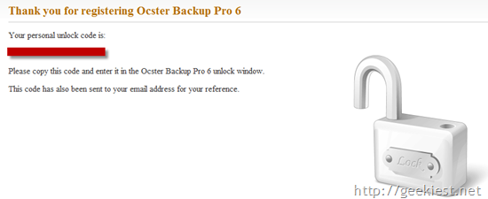Free Ocster Backup Pro 6 full versio0n license key worth $ 39.90