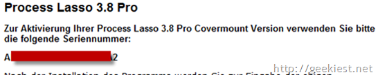 Free Process Lasso Pro 3.8 full version license worth $24.95