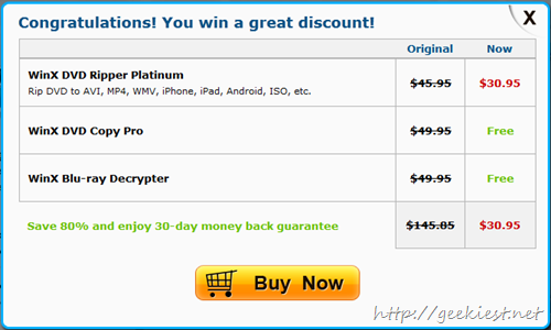 Free WinX DVD Copy Pro and WinX Blu-ray Decrypter