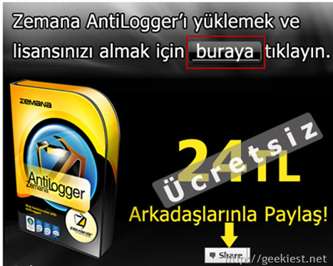 Free Zemana AntiLogger full version license worth $34.00