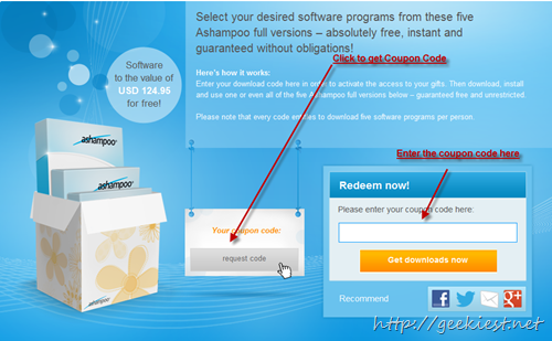 Free 5 Ashampoo products full version licenses