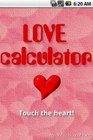 Free Android Applications and for this Valentines Day - Love Calculator