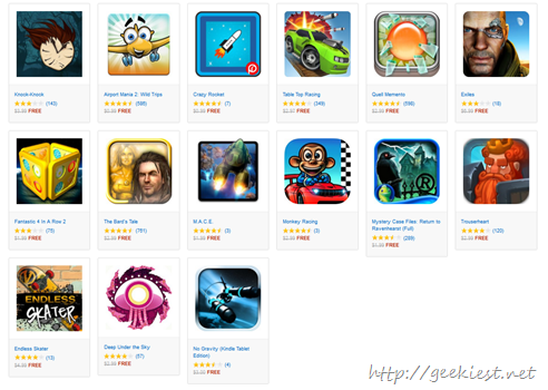 Free Games on Amazon App store time limited
