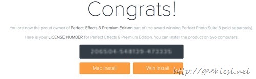 Free PERFECT EFFECTS 8  Premium Edition FULL version license