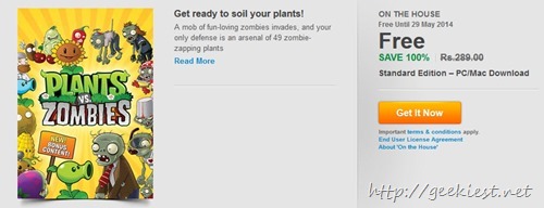 Free Plants vs. Zombies Game of the Year Edition