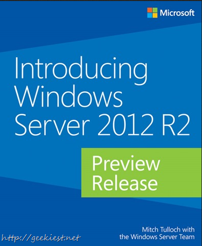Free eBook - Introducing Windows Server 2012 R2 Preview Release