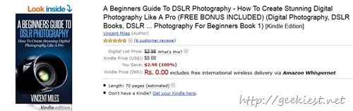 Free kindle book on photography